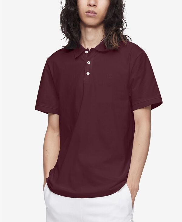 カルバン・クライン 【送料無料】 カルバンクライン メンズ シャツ トップス Men's Regular-Fit Smooth Cotton Monogram Logo Polo Shirt Tawny Port