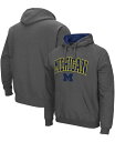 【送料無料】 コロシアム メンズ パーカー・スウェット フーディー アウター Men's Charcoal Michigan Wolverines Arch Logo 3.0 Pullover Hoodie Charcoal