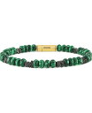 yz uo Y rv ANZT[ Men's Marine Star Malachite Beaded Bracelet in 14k Gold Na