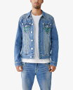 【送料無料】 トゥルーレリジョン メンズ ジャケット・ブルゾン アウター Men’s Jimmy Raised Super T Denim Jacket Beach Fire Medium Wash