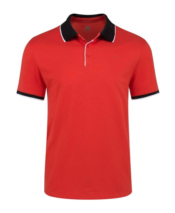 【送料無料】 ミオマリオ メンズ ポロシャツ トップス Men 039 s Classic-Fit Cotton-Blend Pique Polo Shirt with Contrast Collar for Big Tall Red