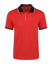 【送料無料】 ミオマリオ メンズ ポロシャツ トップス Men's Classic-Fit Cotton-Blend Pique Polo Shirt with Contrast Collar for Big & Tall Red