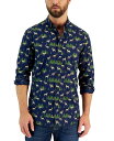 【送料無料】 クラブルーム メンズ シャツ トップス Men's Deer Mountain Long Sleeve Shirt, Created for Macy's Navy Blue