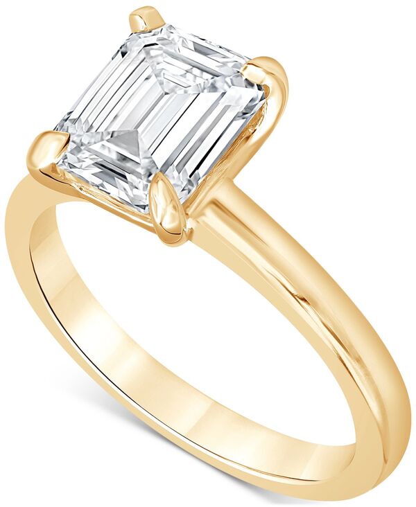 【送料無料】 バッジェリーミシュカ レディース リング アクセサリー Certified Lab Grown Diamond Radiant-Cut Solitaire Engagement Ring (3 ct. t.w.) in 14k White Gold Yellow Gold