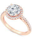 【送料無料】 バッジェリーミシュカ レディース リング アクセサリー Certified Lab Grown Diamond Halo Engagement Ring (2-1/2 ct. t.w.) in 14k Gold Rose Gold