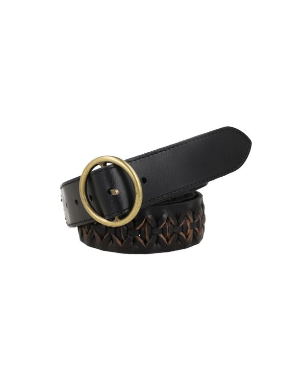 【送料無料】 フライ レディース ベルト アクセサリー Women's Woven Leather Belt Black