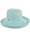 【送料無料】 スカラ レディース 帽子 アクセサリー Cotton Big Brim With Inner Drawstring Aqua