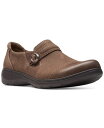 【送料無料】 クラークス レディース スリッポン ローファー シューズ Women 039 s Carleigh Pearl Strapped Slip-On Shoes Taupe Nubuck