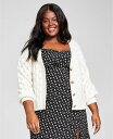 【送料無料】 アンドノウディス レディース ニット・セーター カーディガン アウター Trendy Plus Size V-Neck Blouson-Sleeve Cardigan Bone