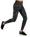 【送料無料】 イデオロギー レディース レギンス ボトムス Women 039 s Active Printed 7/8 Leggings, Created for Macy 039 s Deep Black