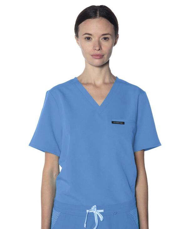 メンバーズオンリー レディース トップス シャツ Members Only Women's Bari 1-Pocket Scrub Top Ceil ..