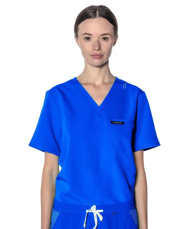 メンバーズオンリー レディース トップス シャツ Members Only Women's Bari 1-Pocket Scrub Top Royal..