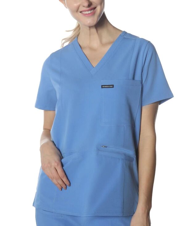 メンバーズオンリー レディース トップス シャツ Members Only Women's Palermo 4-Pocket Scrub Top Ce..