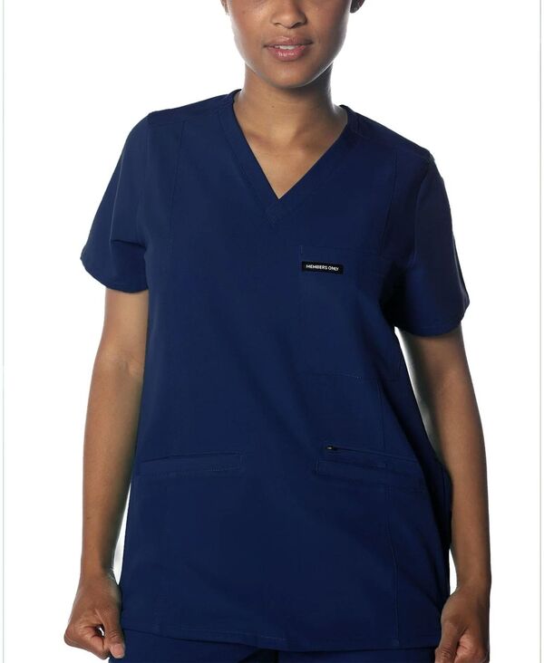 メンバーズオンリー レディース トップス シャツ Members Only Women's Palermo 4-Pocket Scrub Top Na..