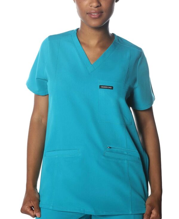 メンバーズオンリー レディース トップス シャツ Members Only Women's Palermo 4-Pocket Scrub Top Te..