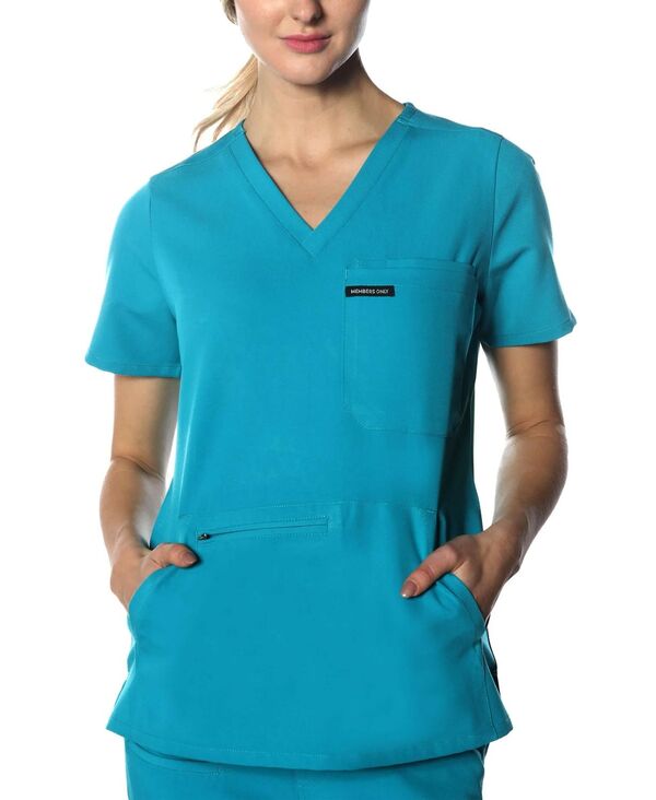 メンバーズオンリー レディース トップス シャツ Members Only Women's Cordoba 5-Pocket Scrub Top Te..