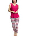 yz NNX fB[X iCgEFA A_[EFA Women's 2 Piece Cloud Knit and Joggers Sleep Set Berry