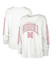 【送料無料】 47ブランド レディース Tシャツ トップス Women 039 s White Nebraska Huskers Statement SOA 3-Hit Long Sleeve T-shirt White