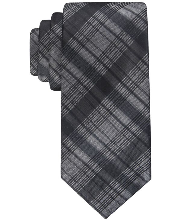 yz JoNC Y lN^C ANZT[ Men's Shaded Tonal Plaid Tie Black/taupe