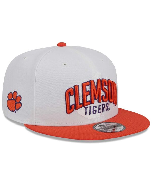 【送料無料】 ニューエラ メンズ 帽子 アクセサリー Men's White, Orange Clemson Tigers Two-Tone Layer 9FIFTY Snapback Hat White, Orange