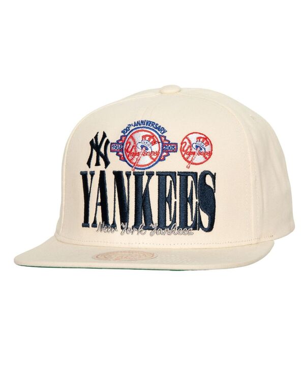 ミッチェル＆ネス 【送料無料】 ミッチェル&ネス メンズ 帽子 アクセサリー Men's Cream New York Yankees Reframe Retro Snapback Hat Cream