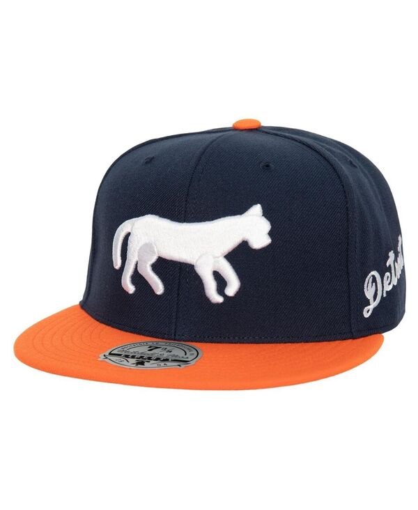 yz ~b`F&lX Y Xq ANZT[ Men's Navy, Orange Detroit Tigers Bases Loaded Fitted Hat Navy, Orange