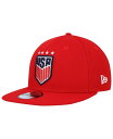 【送料無料】 ニューエラ メンズ 帽子 アクセサリー Men's Red USWNT Team Basic 9FIFTY Snapback Hat Red