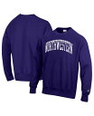  チャンピオン メンズ パーカー・スウェット アウター Men's Purple Northwestern Wildcats Arch Reverse Weave Pullover Sweatshirt Purple