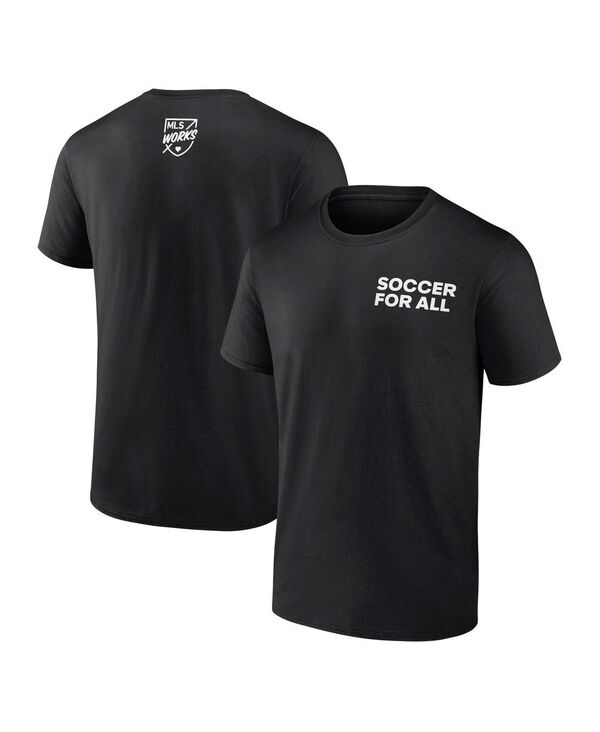 【送料無料】 ファナティクス メンズ Tシャツ トップス Men 039 s Branded Black MLS Soccer For All T-shirt Black