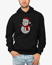 【送料無料】 エルエーポップアート メンズ パーカー・スウェット アウター Men's Christmas Snowman Word Art Hooded Sw...