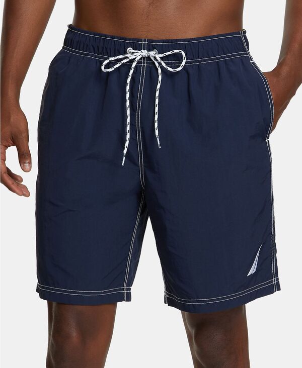 【送料無料】 ナウティカ メンズ ハーフパンツ・ショーツ 水着 Men's Quick Dry Nylon 8" Swim Trunks Navy