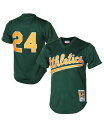 【送料無料】 ミッチェル&ネス メンズ シャツ トップス Men's Rickey Henderson Green Oakland Athletics 1998...