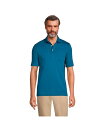 【送料無料】 ランズエンド メンズ ポロシャツ トップス Men's Tall Short Sleeve Super Soft Supima Polo Shirt with Pocket Baltic teal