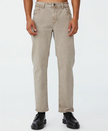 【送料無料】 コットンオン メンズ デニムパンツ ジーンズ ボトムス Men's Slim Straight Jeans Washed Oatmeal 【送料無料】 コットンオン メンズ デニムパンツ ジーンズ ボトムス Men's Slim Straight Jeans Washed Oatmeal
