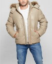 ゲス ダウンジャケット メンズ 【送料無料】 ゲス メンズ ジャケット・ブルゾン ダウンジャケット アウター Men's Stretch Puffer Jacket Tan