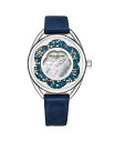 XgD[O fB[X rv ANZT[ Women's Blue Leather Strap Watch 38mm Blue