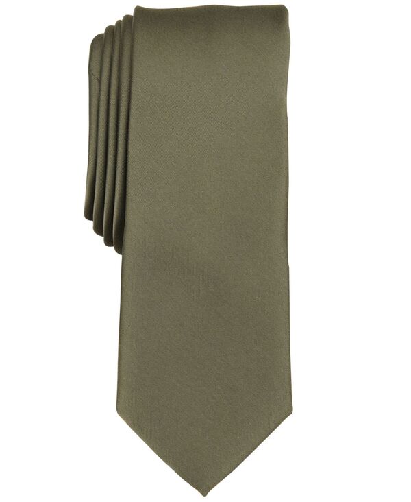 yz o[X[ Y lN^C ANZT[ Men's Logan Solid Skinny Tie Green