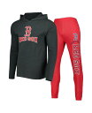 【送料無料】 コンセプツ スポーツ メンズ パーカー・スウェット フーディー アウター Men's Heather Red, Heather Charcoal Boston Red Sox Meter Pullover Hoodie and Joggers Set Heather Red, Heather Charcoal(4)