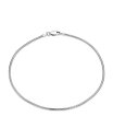 yz uO Y uXbgEoOEANbg ANZT[ Unisex Simple Plain Snake Chain Anklet Strong Ankle Bracelet For Women Teen .925 Sterling Silver Made In Italy 9 Inch 1.5MM Plus Size Ankle Bracelets For Men Silver