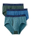 【送料無料】 ランズエンド メンズ ブリーフパンツ アンダーウェア Men's Comfort Knit Brief 3 Pack Green/blue 3pa...