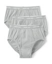 【送料無料】 ランズエンド メンズ ブリーフパンツ アンダーウェア Men's Knit Briefs 3 Pack Gray heather