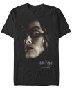 【送料無料】 フィフスサン メンズ Tシャツ トップス Harry Potter Men's Bellatrix Lestrange Big Face Poster Short Sleeve T-Shirt Black