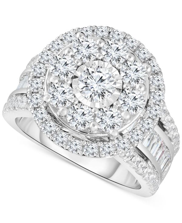 yz gD[~N fB[X O ANZT[ Diamond Cluster Engagement Ring (3 ct. t.w.) in 10k White Gold White Gold