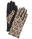 【送料無料】 チャータークラブ レディース 手袋 アクセサリー Cashmere Lined Leather Tech Gloves Leopard Print
