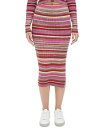 【送料無料】 カルバンクライン レディース スカート ボトムス Women's Spacedye Stripe Midi Skirt Raven Combo