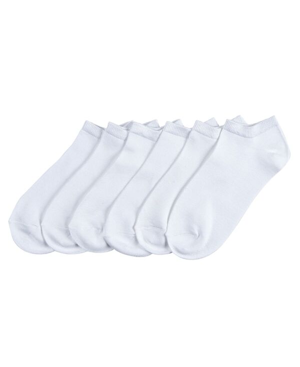 yz q[ fB[X C A_[EFA 6 Pack Super-Soft Liner Socks White