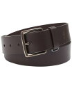 【送料無料】 カルバンクライン メンズ ベルト アクセサリー Men's Leather Belt with Keeper Ring Dark Brown