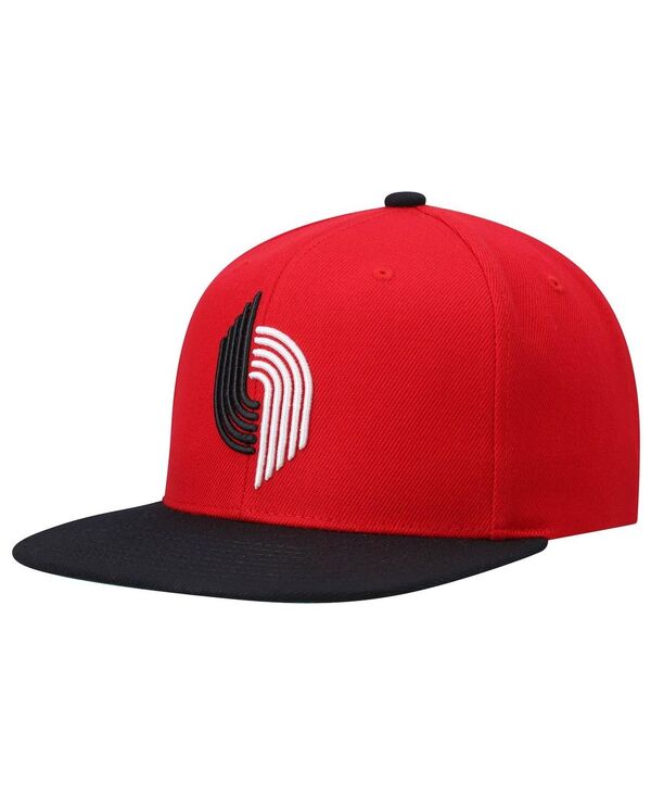 ミッチェル＆ネス 【送料無料】 ミッチェル&ネス メンズ 帽子 アクセサリー Men's Red and Black Portland Trail Blazers Hardwood Classics Team Two-Tone 2.0 Snapback Hat Red, Black