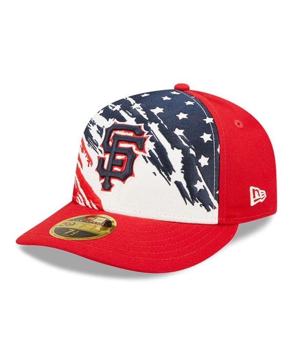 【送料無料】 ニューエラ メンズ 帽子 アクセサリー Men's Red San Francisco Giants 2022 4th of July Low Profile 59FIFTY Fitted Hat Red