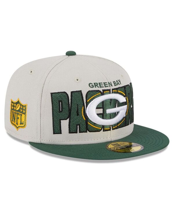 【送料無料】 ニューエラ メンズ 帽子 アクセサリー Men 039 s Stone Green Green Bay Packers 2023 NFL Draft On Stage 59FIFTY Fitted Hat Stone, Green